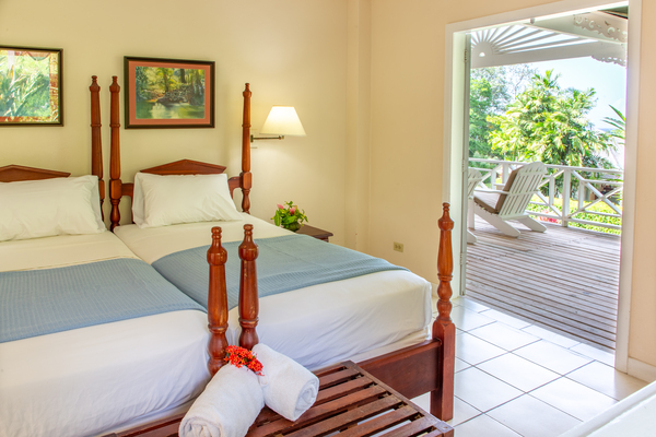 Downstairs Bedroom with access to veranda
