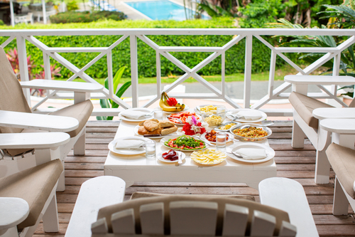 The perfect Caribbean breakfast served on your veranda