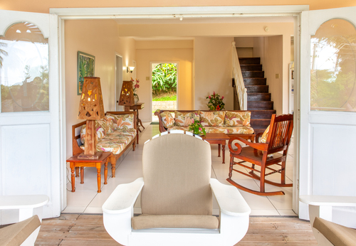 View to the front door from the veranda